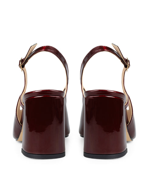 Zapatilla Vino Slingback Doble Moño 9025