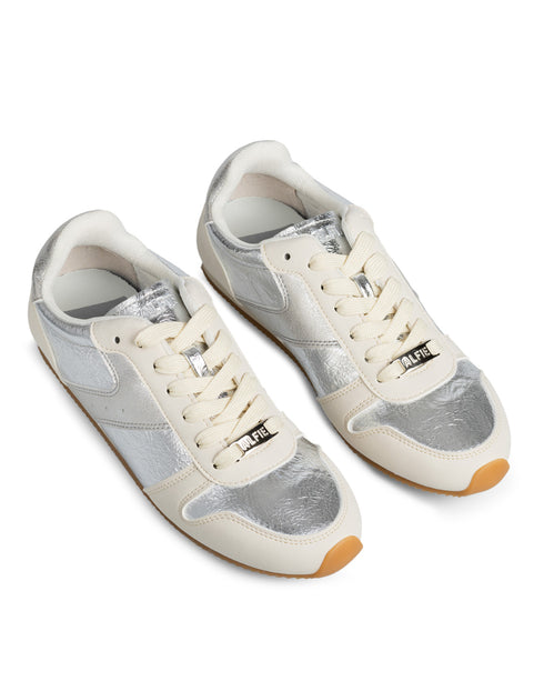 Tenis Plano Plata Tiras Latte 9110