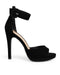 Zandalia De Tacón Negra Ankle Strap 9124