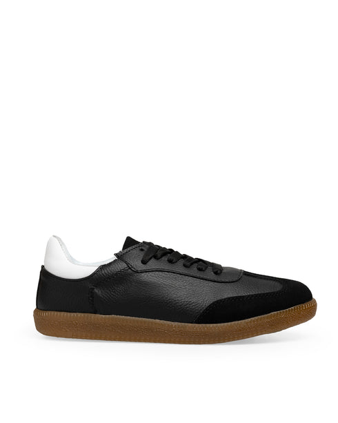 Tenis Básico Negro Franja Blanca 9464