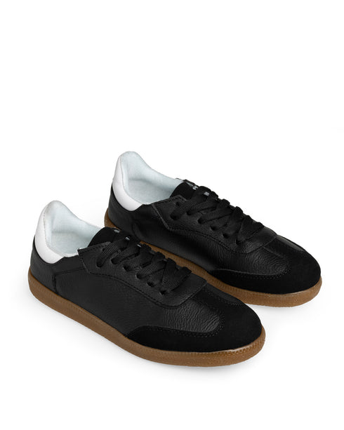 Tenis Básico Negro Franja Blanca 9464