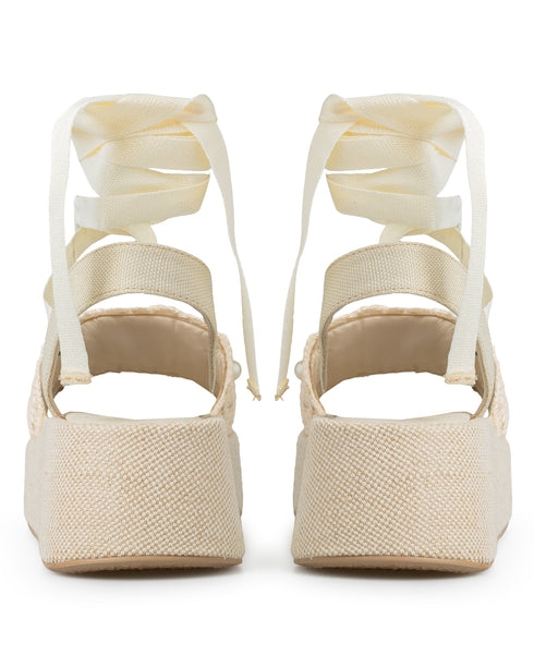 Sandalia Latte Lace Up 9680