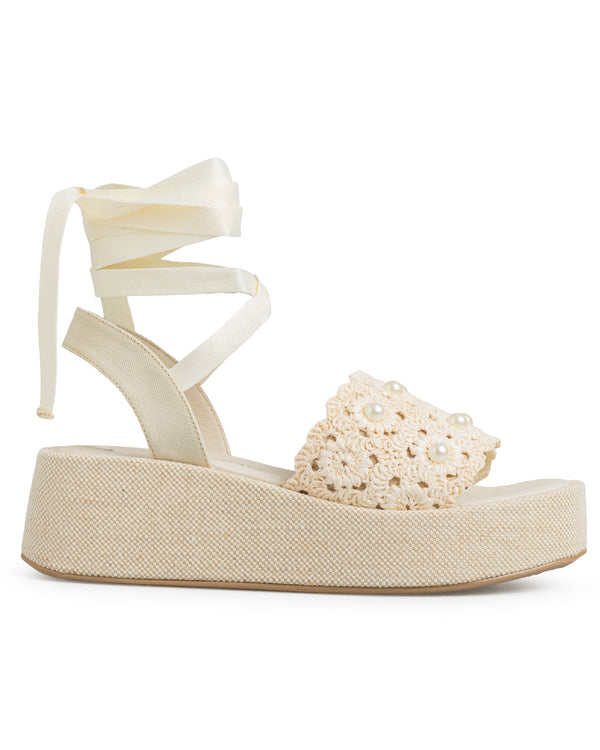 Sandalia Latte Lace Up 9680