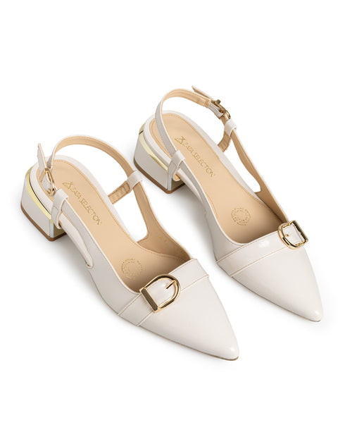 Zapatilla Latte Slingback Tira Hebilla 11052