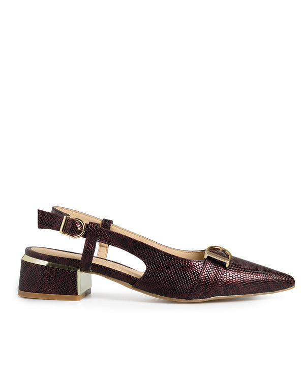 Zapatilla Vino Víbora Slingback Tira Hebilla 11052