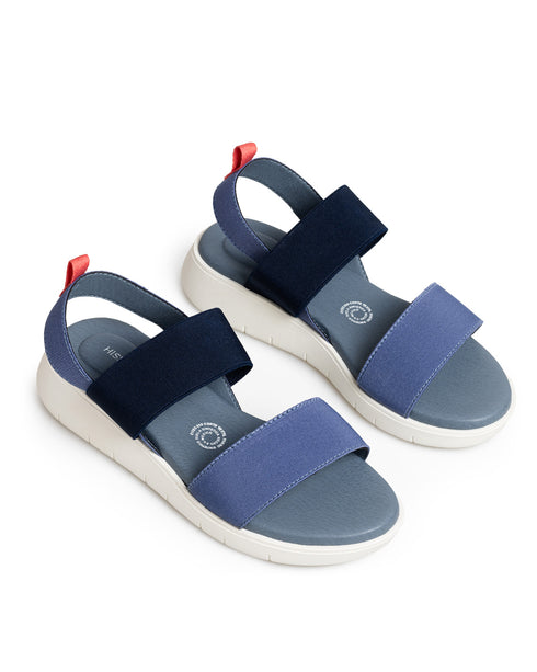 Sandalia Confort Azul Resortes 11461