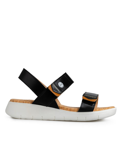 Sandalia Confort Tiras Negras 11472