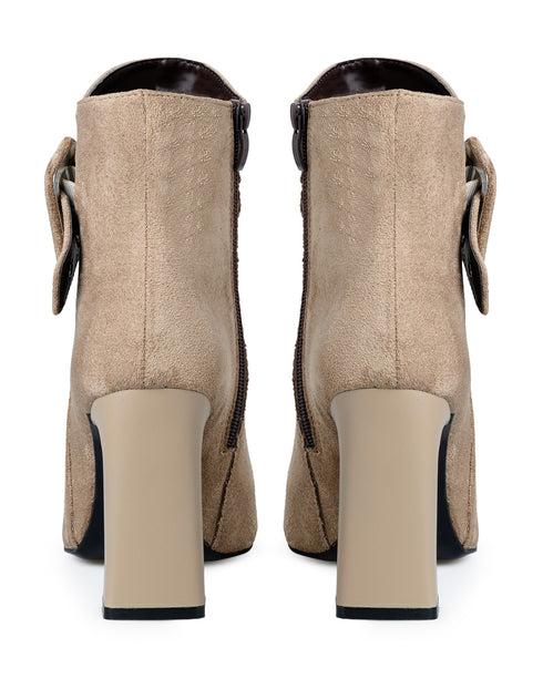 Botín Beige Picudo Hebilla 11851