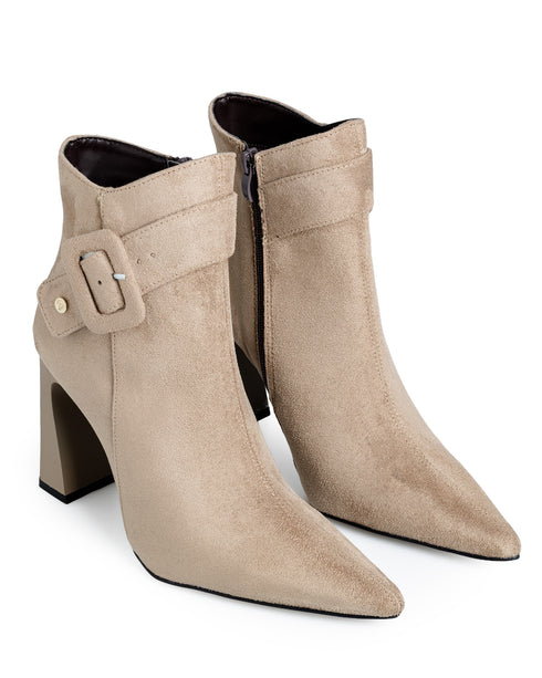 Botín Beige Picudo Hebilla 11851