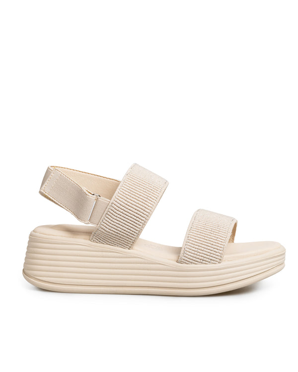 Sandalia Confort Beige Tiras 12912