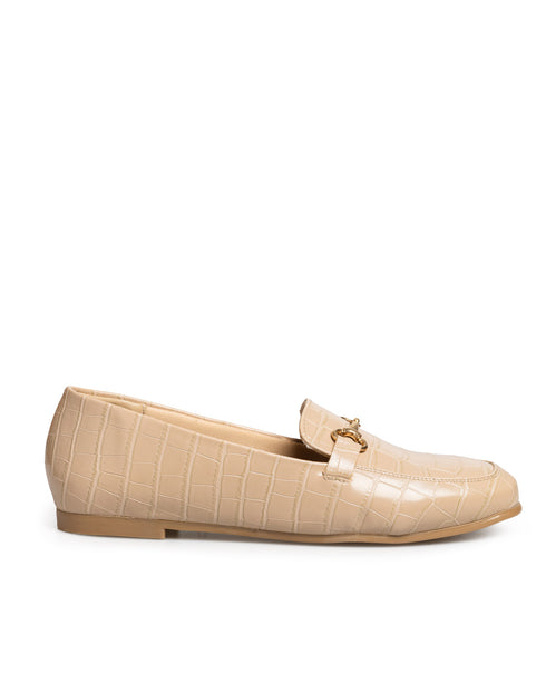 Mocasín Nude Croc Herraje 14018