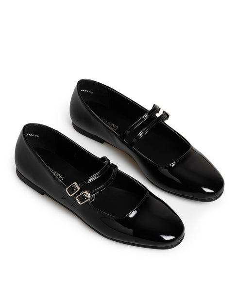 Balerina Negra Doble Hebilla 14019