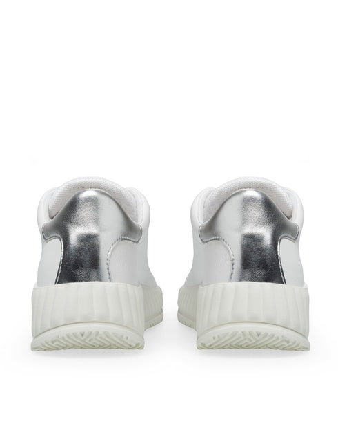 Tenis Blanco Talón Plata 16203