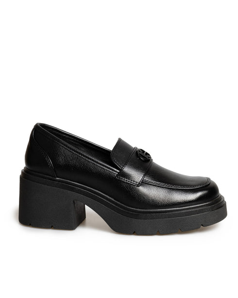 Zapato Negro Chunky Tipo Mocasín 16901