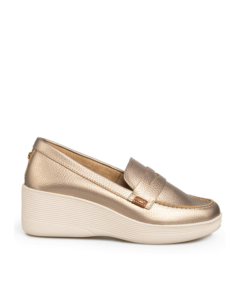 Zapato Oro Confort Suela Cuña 17054