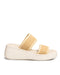 Sandalia Confort Beige Yute Doble Tira 18552
