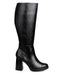 Bota Negra Larga Tacón Cuadrado 18603