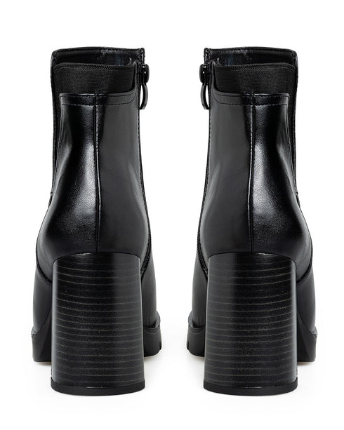 Botín Negro Liso Resortes 18605
