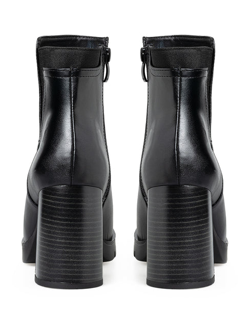 Botín Negro Liso Resortes 18605