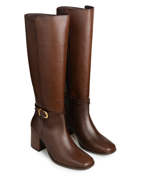 Bota Larga Café Hebilla 19402