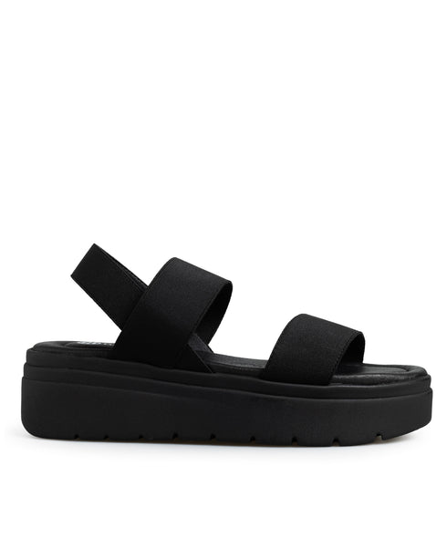 Sandalia Negra Confort Resortes 20205