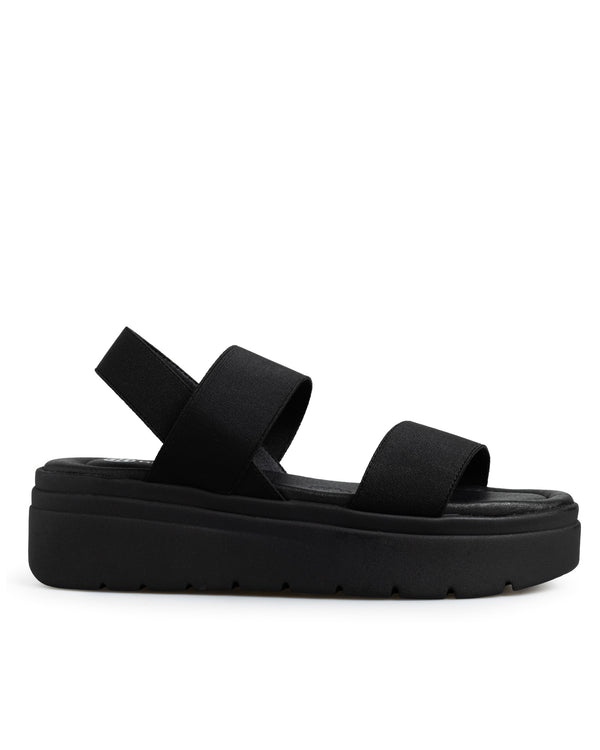 Sandalia Negra Confort Resortes 20205