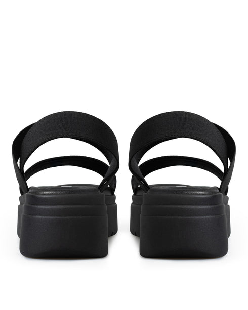 Sandalia Negra Confort Resortes 20205