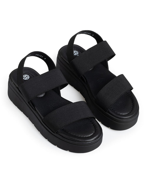 Sandalia Negra Confort Resortes 20205