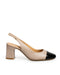 Zapatilla Nude Slingback Punta Negra 20407