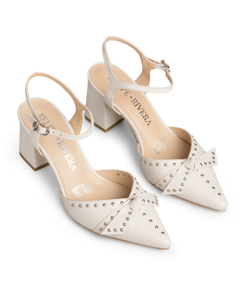 Zapatilla Latte Moño Con Estoperoles 20727