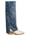 Bota Cubierta Azul Mezclilla Puntos Contraste 20950