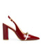 Zapatilla Roja Slingback Tira Contraste 21905