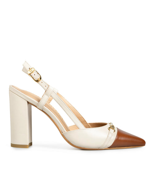 Zapatilla Latte Slingback Punta Café 21906