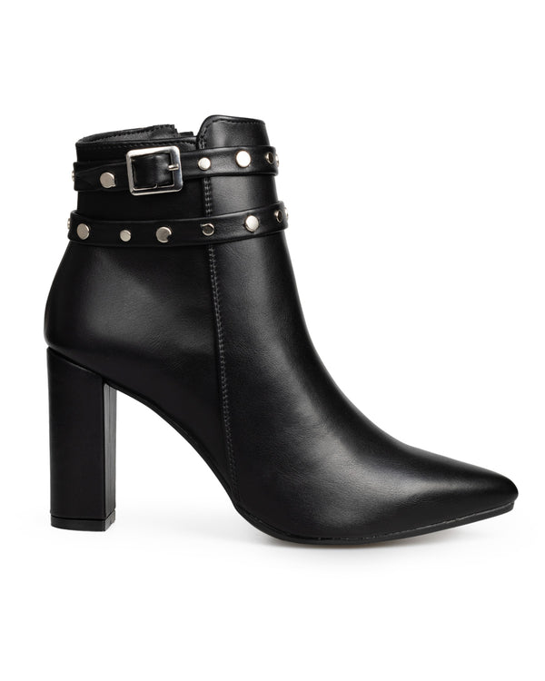 Botín Negro Picudo Tira Estoperoles 26413