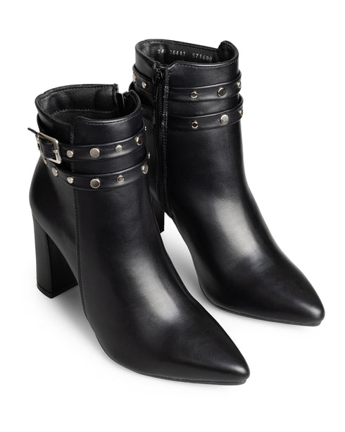 Botín Negro Picudo Tira Estoperoles 26413