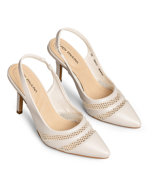 Zapatilla Latte Slingback Malla 28535