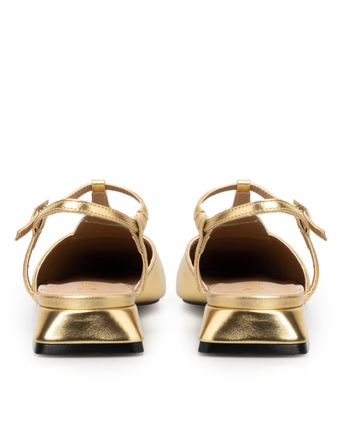 Balerina Oro T-strap Punta Picuda 29404