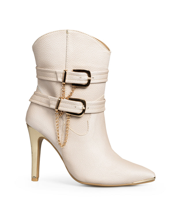 Bota Vaquera Picuda Latte 30094