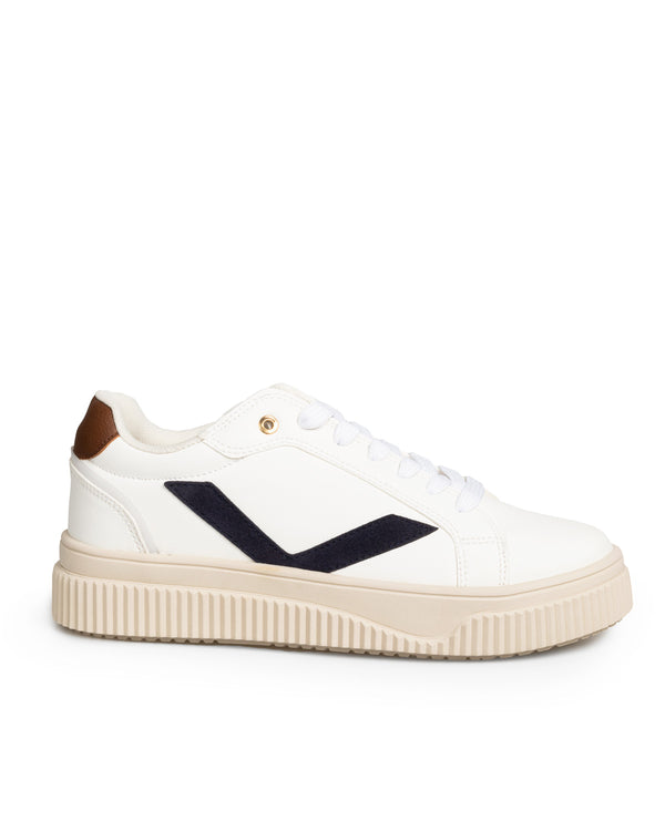 Tenis Blanco Tiras Negras 305KR