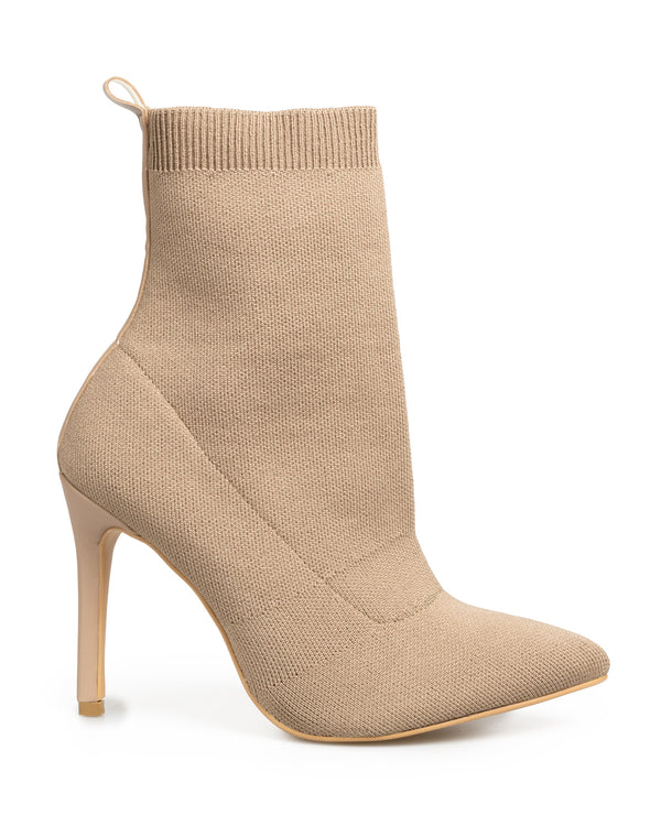 Botín Beige Picudo Calceta 34044