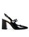 Zapatilla Negra Slingback Hebilla 34704