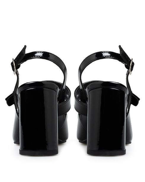 Zapatilla Negra Slingback Hebilla 34704