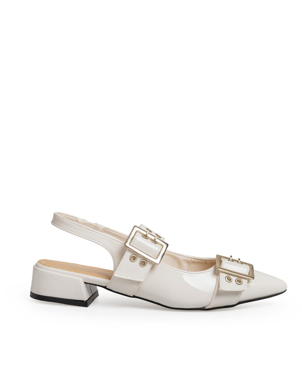 Zapatilla Latte Doble Hebilla 35602