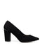 Zapatilla Negra Tacón Grueso 35701