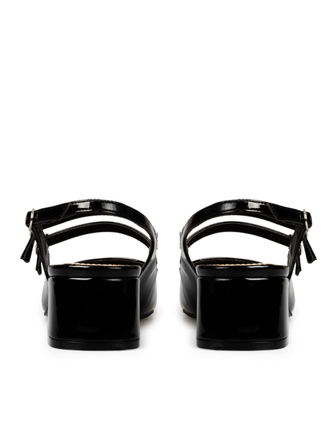 Gloss Slingback - Zapatilla Negra Doble Tira 37701