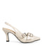 Zapatilla Latte Slingback Doble Hebilla 40402