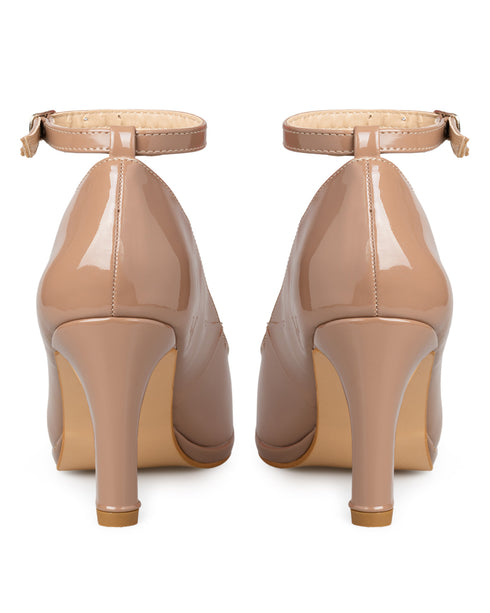 Zapatilla Camel Punta Redonda Ankle Strap 40602