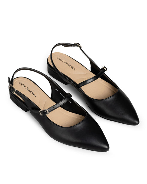Balerina Negra Slingback Correa 40805