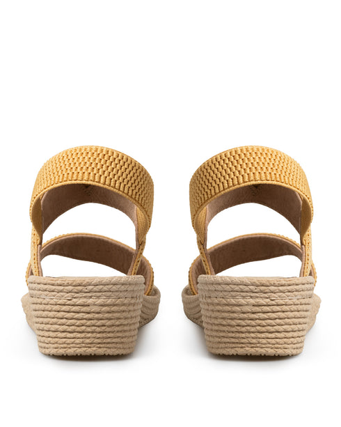 Sandalia Amarilla Tacón Cuña Confort 4200L