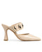 Zapatilla Beige Tira Estoperoles Oro 594KR